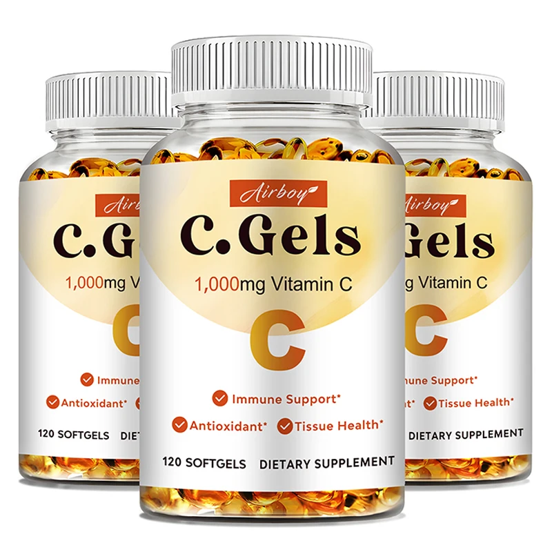 Vitamin C Softgels - Antioxidant, Immune, Heart, Teeth, Skin Health Support, Promotes Collagen Production