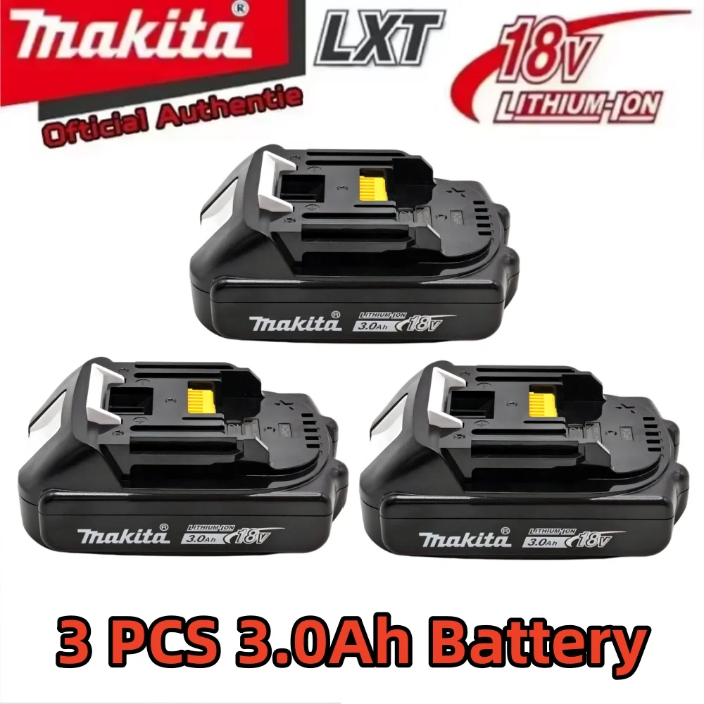 Original Makita 3Ah/ Makita 18V 3.0Ah Battery BL1830B BL1850B BL1850 BL1840 BL1860 BL1815 Replacement Lithium 3000mAh Battery