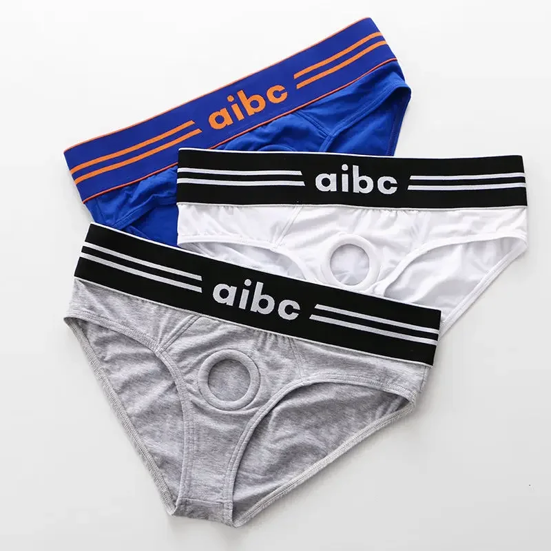 U Convex Underwears Men,Big Cock Boxer Male,Silicone Ring Boxers Penis Hole,Gay Briefs, Sexy Mens Lingerie,Sissy Panties Shorts