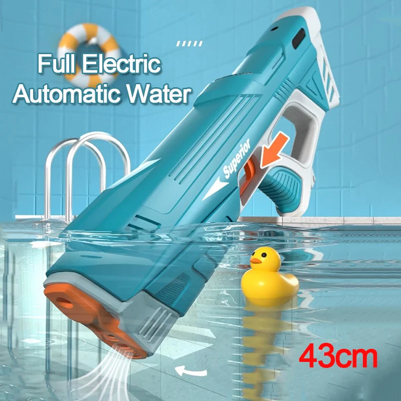 

NEW Water Gun Electric Full Continuous Firing Toy Summer Beach Pool Water Toy Gun Fully Automatic Water Absorption Toys for Kids