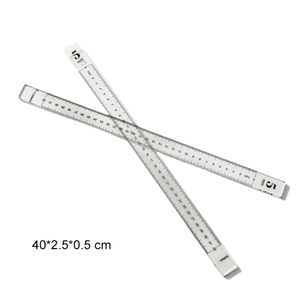 2PCS 3/4/5 MM Baking Leveling Ruler Transparent DIY Cookie Thickness Measuring Ruler Acrylic Rolling Pin Guides Ruler Dough