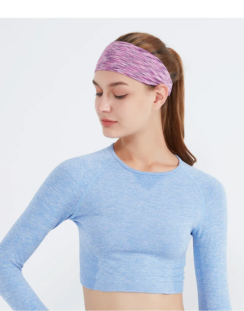 Sports hairband outdoor running fitness yoga sweat-absorbing hairband colorful men and women's headscarf antiperspirant belt