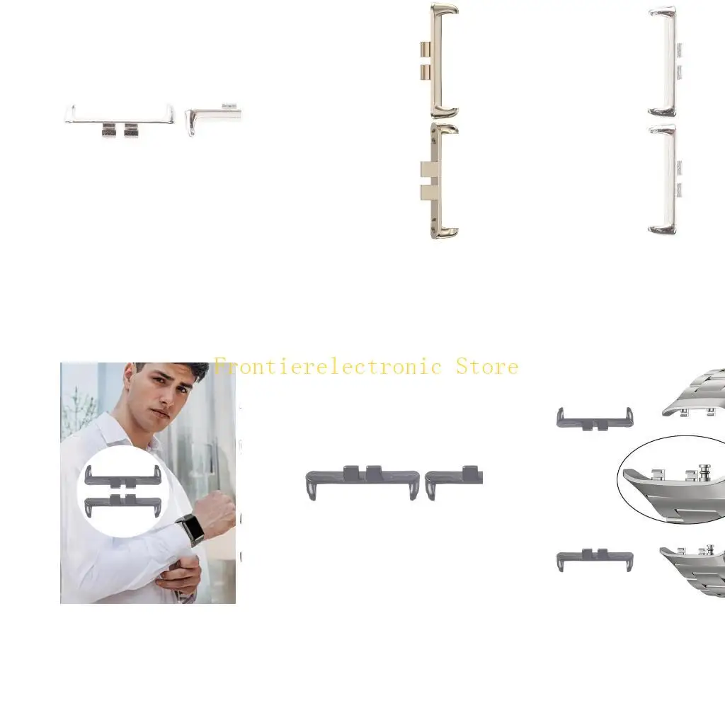 

G8DB 20mm Connectors Adapter Link for ROSSINI 2i Smartwatch Rust Resistant Elegant 2x