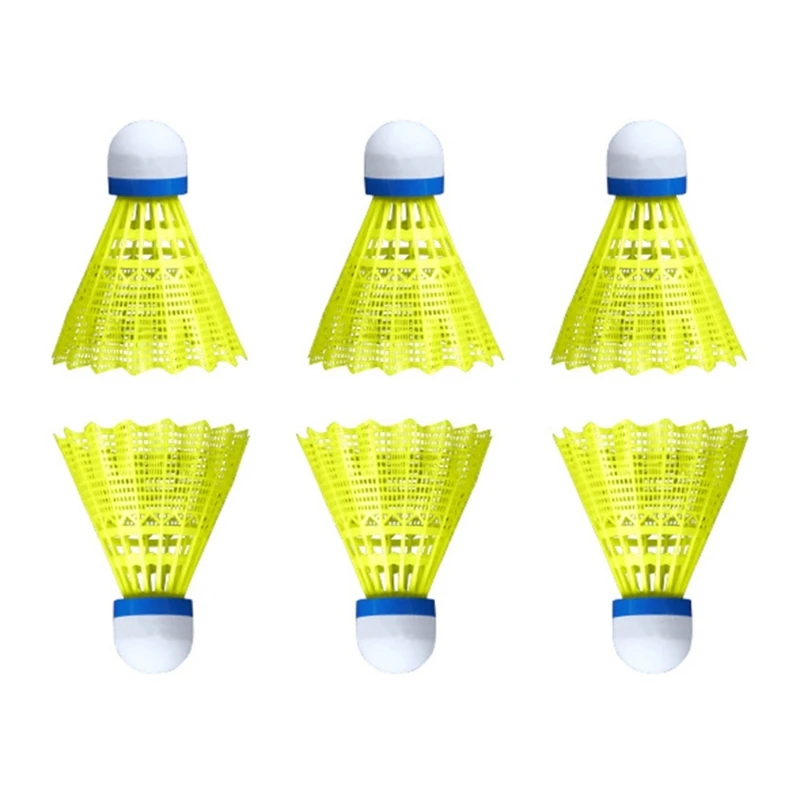 Y1UB 6pcs Badminton Balls Nylon Feather Shuttlecocks Replacement Balls with High Stability Shuttlecocks for Outdoor Sports image 3