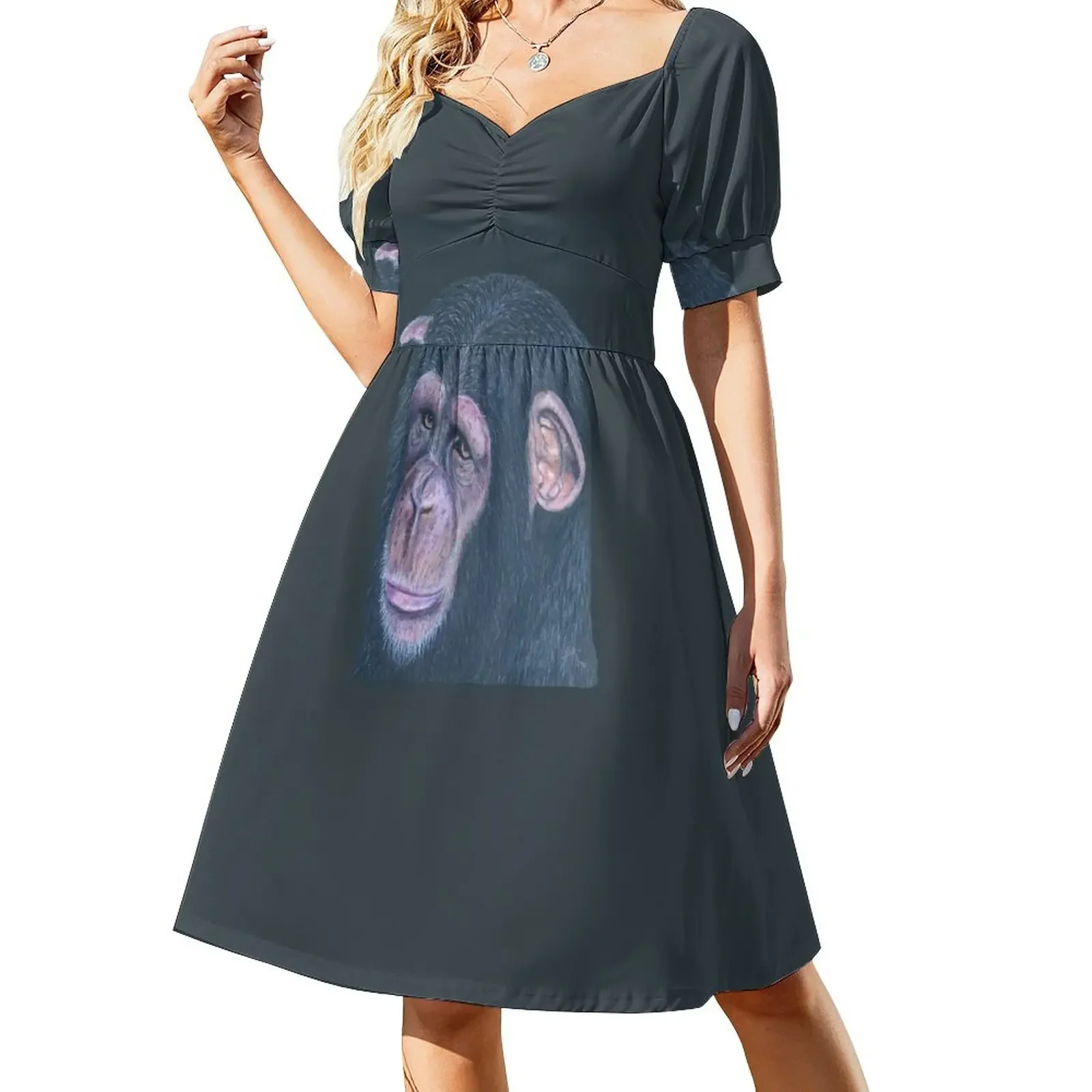 

Chimpanze - art of zoo t-shirt Short-Sleeved Dress ceremony dresses Aesthetic clothing