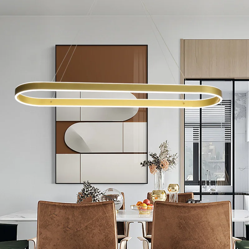 Restaurant Chandelier Simple Wind Up and Down Luminous Nordic Modern Dining Room Dining Table Commercial Bar Lighting