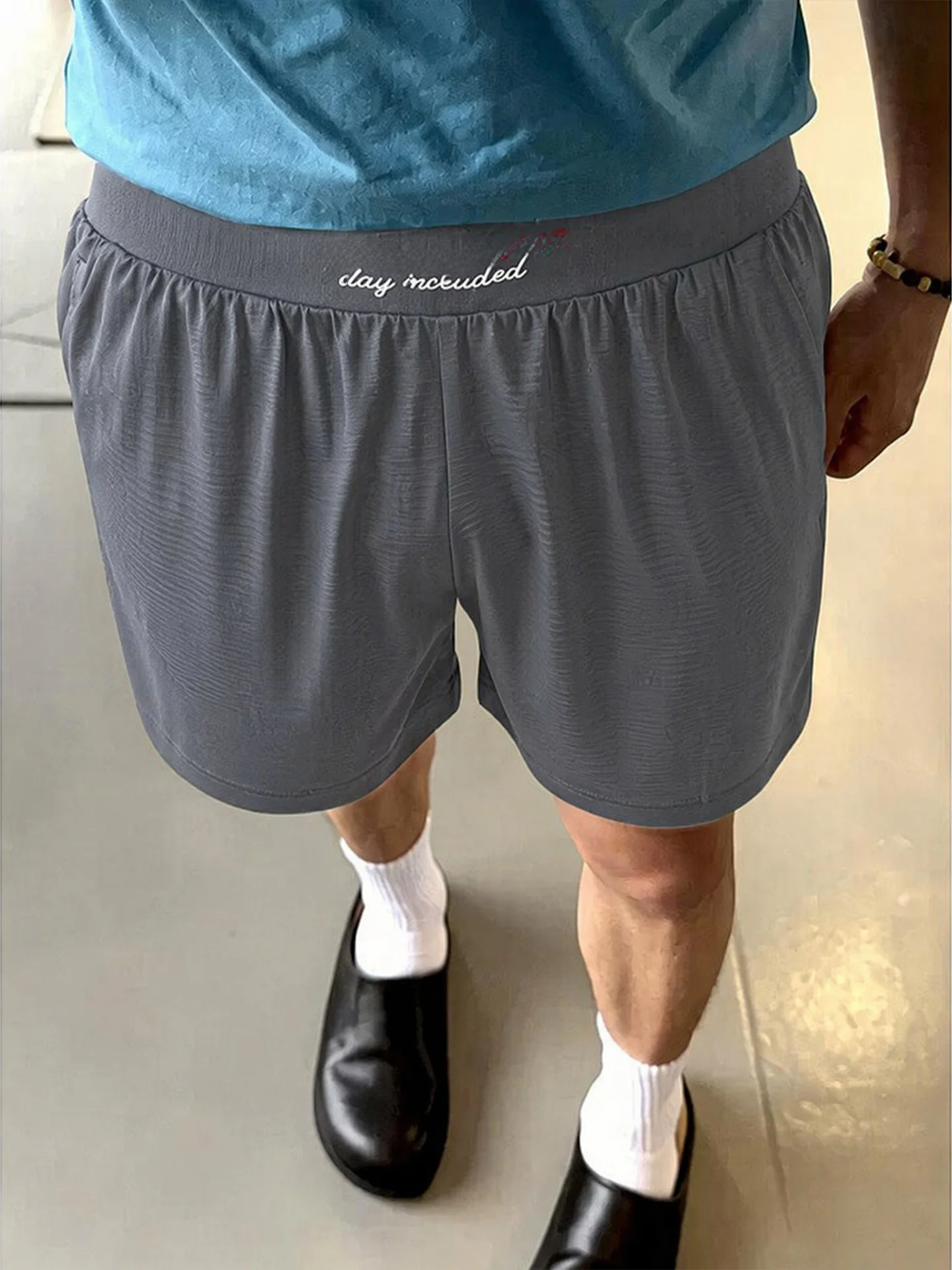 American Style Quick Dry Ice Skin Shorts Men's Summer Sports Fitness Training Pants Thin below Knee Running Fourths