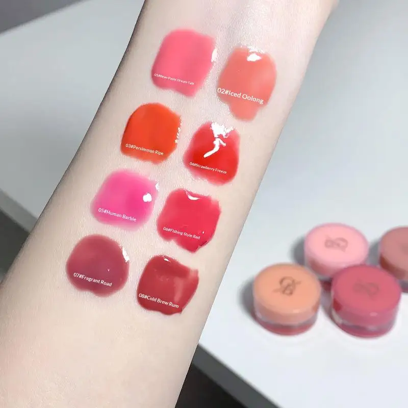 1個入り ゲゲベア 5g ジャム入りリップグロス — 保湿ウォーターグロス仕上げ、ぷるぷる効果、長持ち＆色移りしない処方