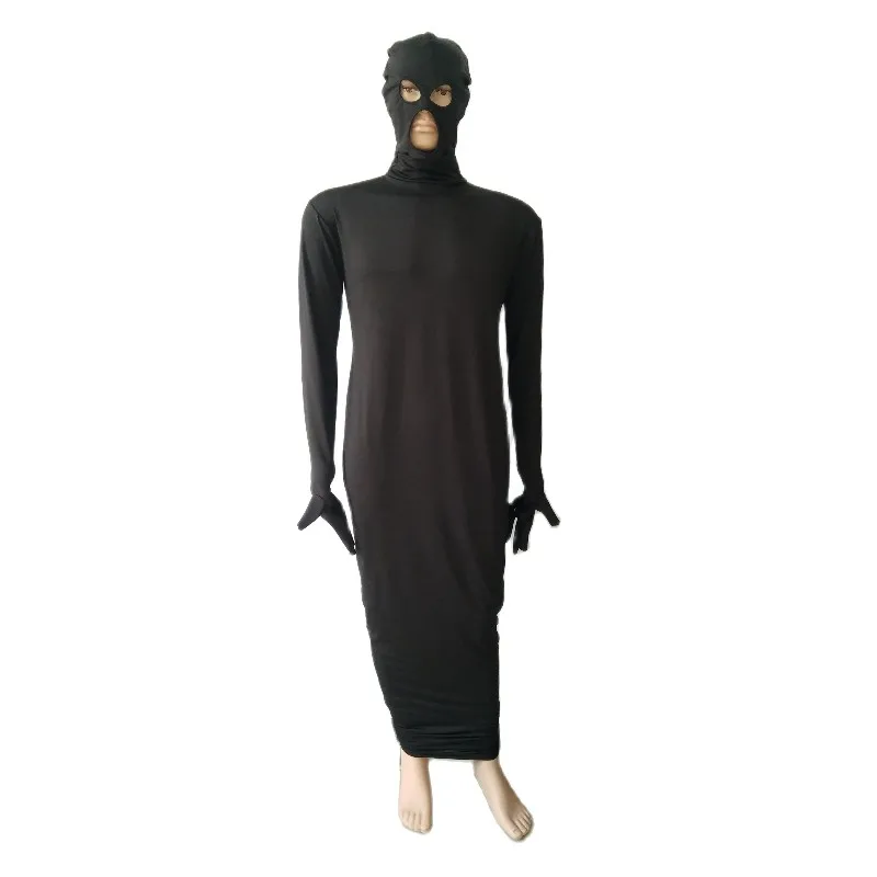 Women's Wrap Dress Body Bag Long Dresses Sexy Open Eyes and Mouth girls Party Dresses Zentai Costume Halloween Party