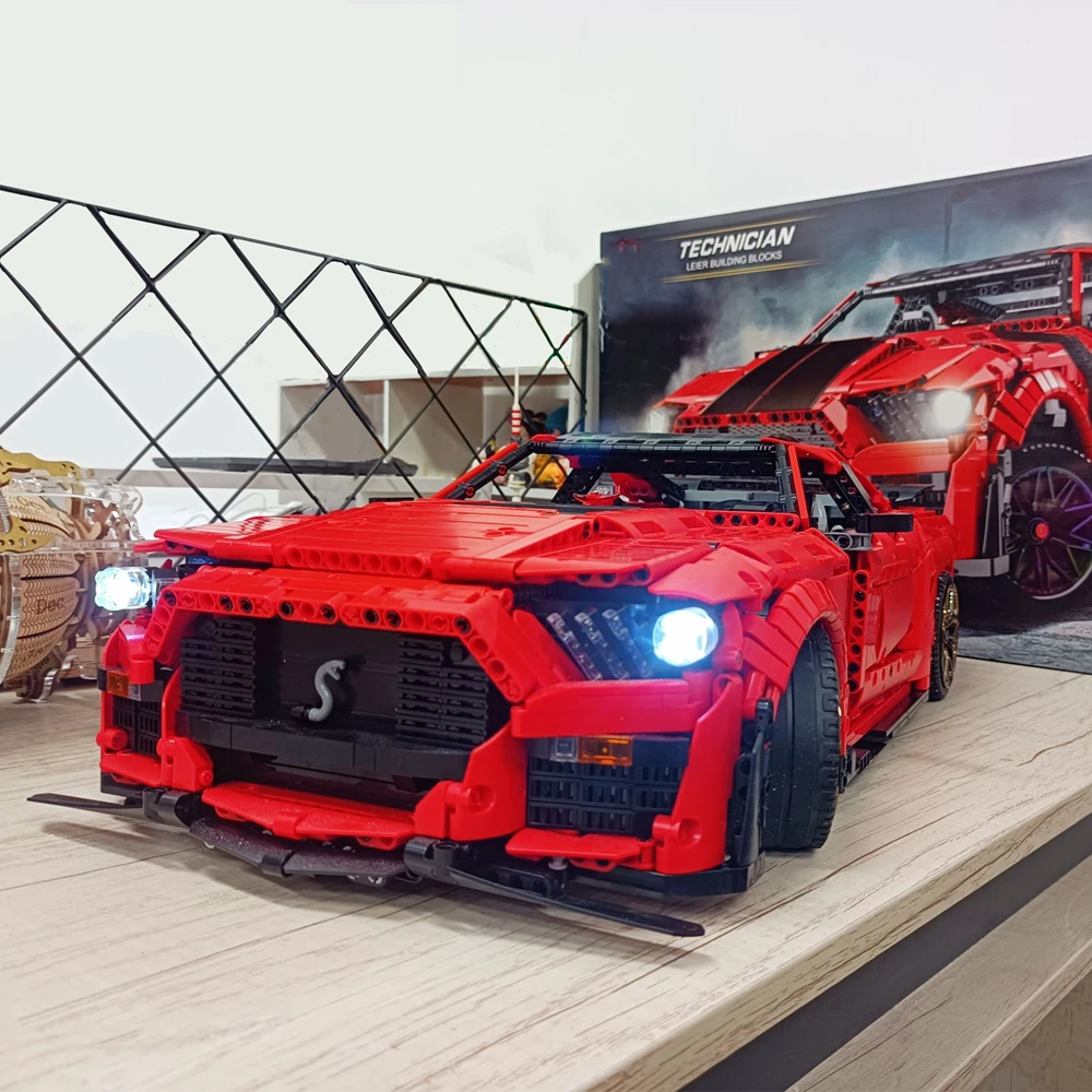 IN LAGER Shelby GT500 Modell Sport Auto Aston V12 Technologie Kompatibel MOC 50047 50414 Bausteine Ziegel Zubehör Spielzeug JDM