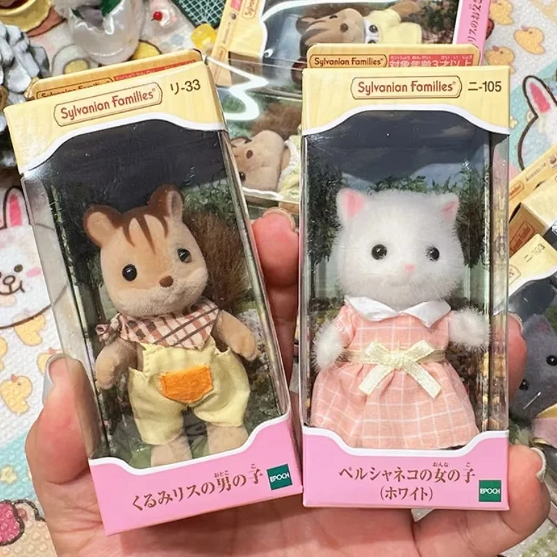

Kawaii Sylvanian Families, аниме-фигурки Tugdines, детский игровой домик, игрушка, автомобильное украшение, ПВХ, игрушки для девочек на день рождения, подарки