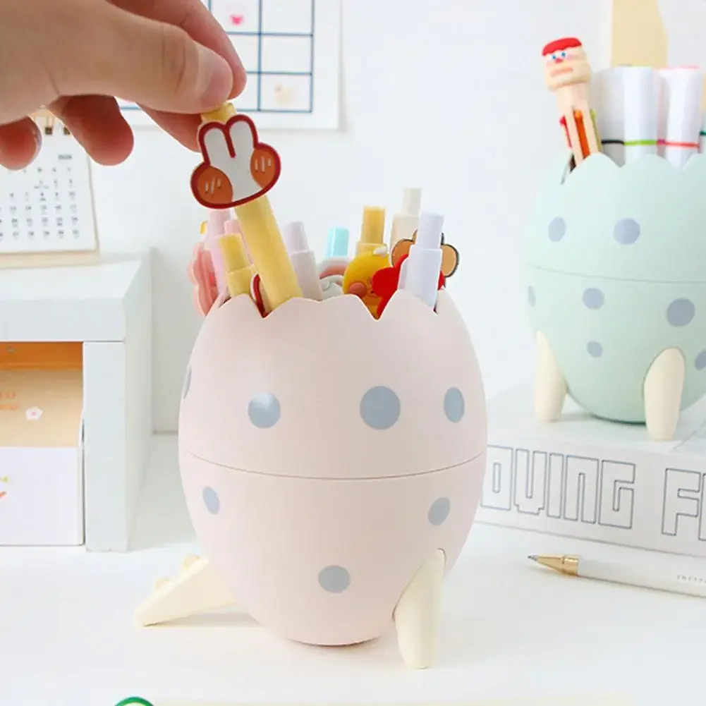 

Novelty Cute Dinosaur Egg Plastic Pen Holder Stand Office Desk Organizer Pencil Pot Container Stationery Storage Box Kids Gift