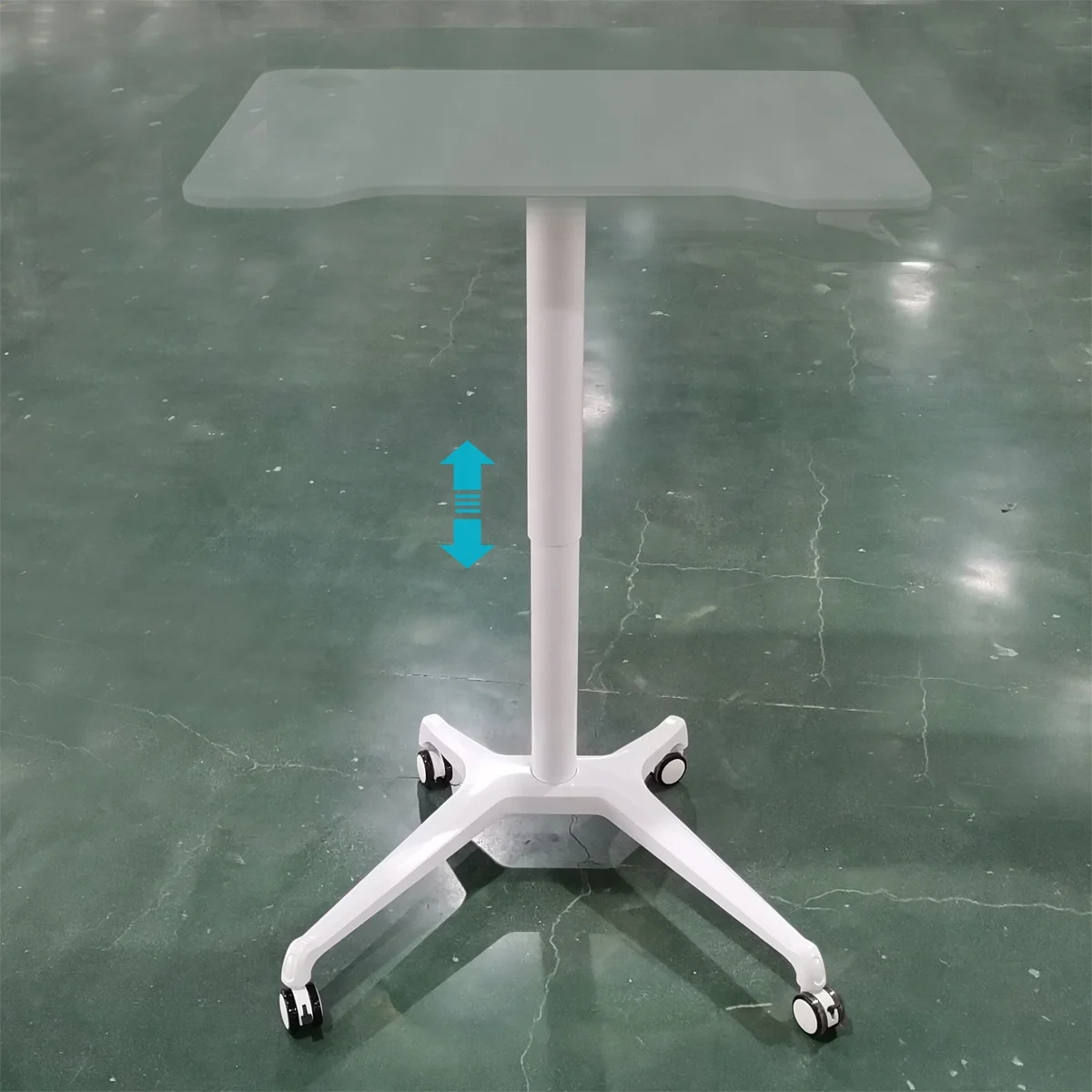 Modern intelligent design: aluminum movable height-adjustable pneumatic office desk, liftable coffee table, commercial office,