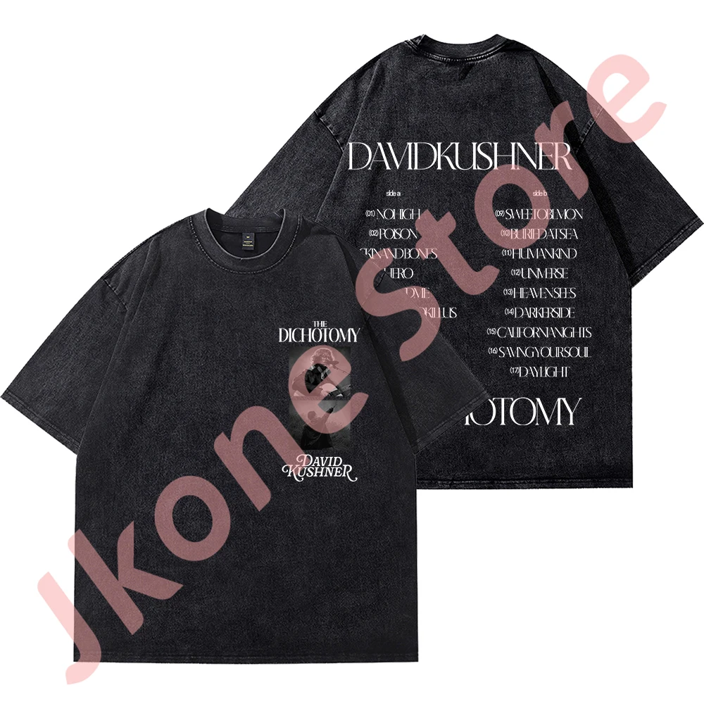 David Kushner Tracklist Merch Cotton T-Shirts The Dichotomy Logo Crewneck Women Men Fashion Vintage Wash Tee