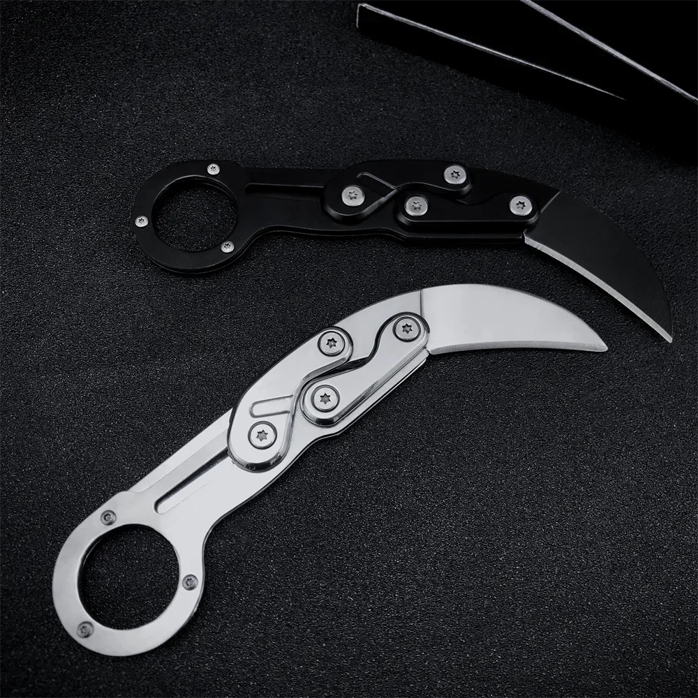 2026 Pocket Double-arm Knife All-steel Claw Folding Knives Camping Tool Outdoor Mechanical Multifunction Knives image 5