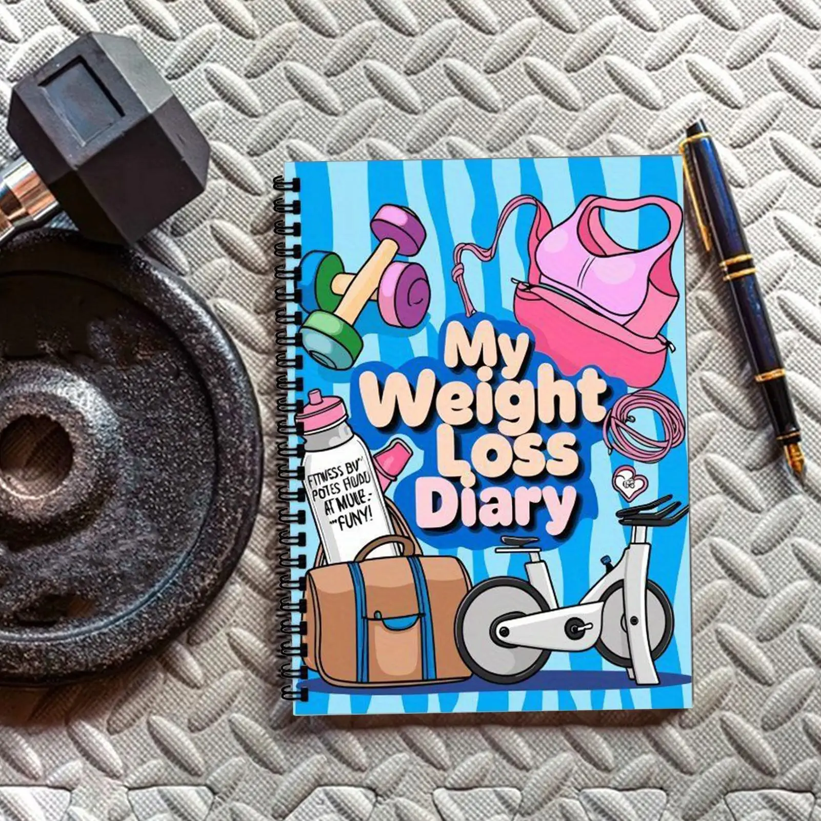 Weight Loss Journal 12-Week Fitness Diary Portable Weight Loss Journal for Diet Training Meal Home Gym Wellness Workout Athlete