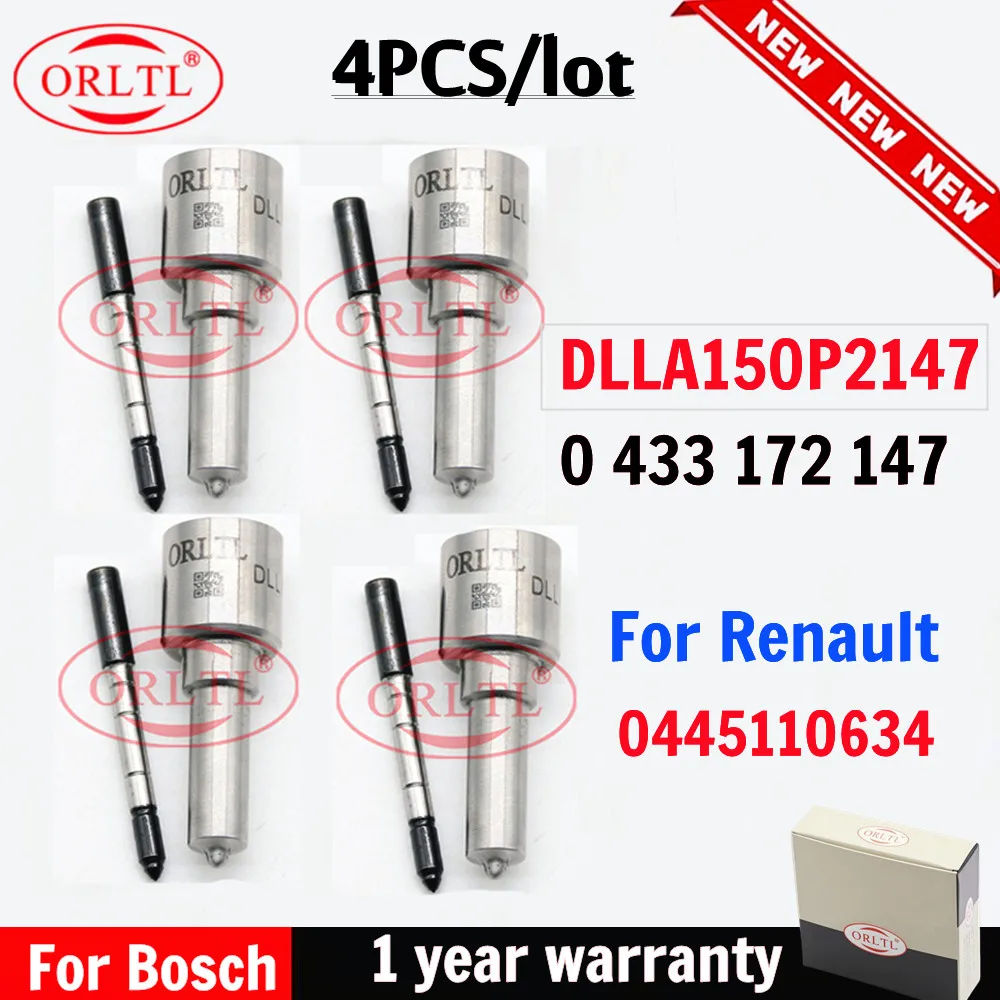

4 шт. DLLA150P2147 форсунка 0 433 172 147 запасные части топливной форсунки 0433172147 Для Renault 0 445 110 634 0445110634