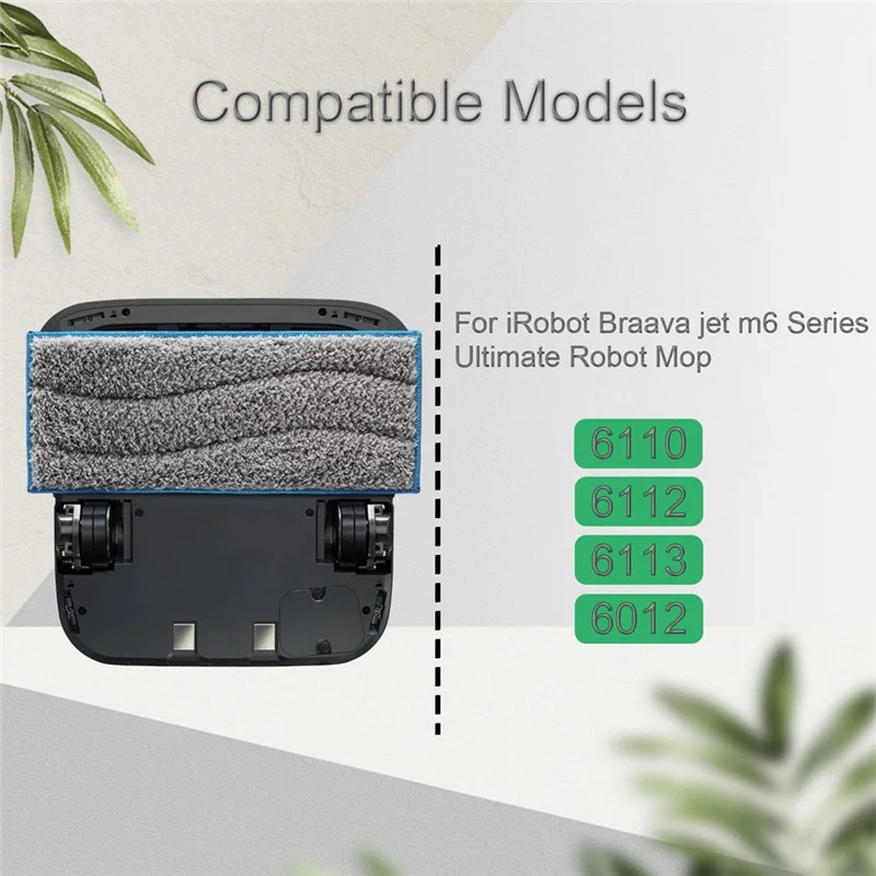

A07F-6 упаковка съемных подушечек для швабры для робота Irobot Braava Jet серии M6, обновленные многоразовые подушечки для швабры M6, сменные аксессуары