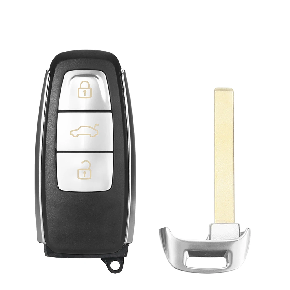 

KEYYOU 3-кнопочный удаленный автомобильный ключ, чехол-брелок для Audi A6 C8 A7 A8 Q7 Q8 2022-2024, сменный чехол-брелок