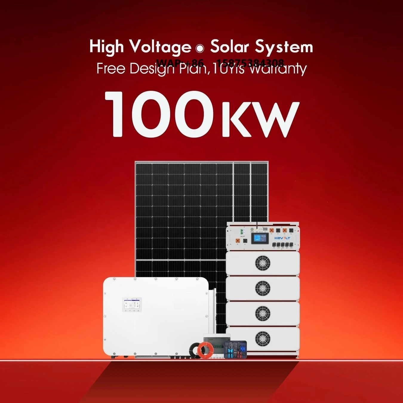 High Voltage Solar Power System 80kW to 125kW Solar Panels With Battery and Inverter Solar Energy System