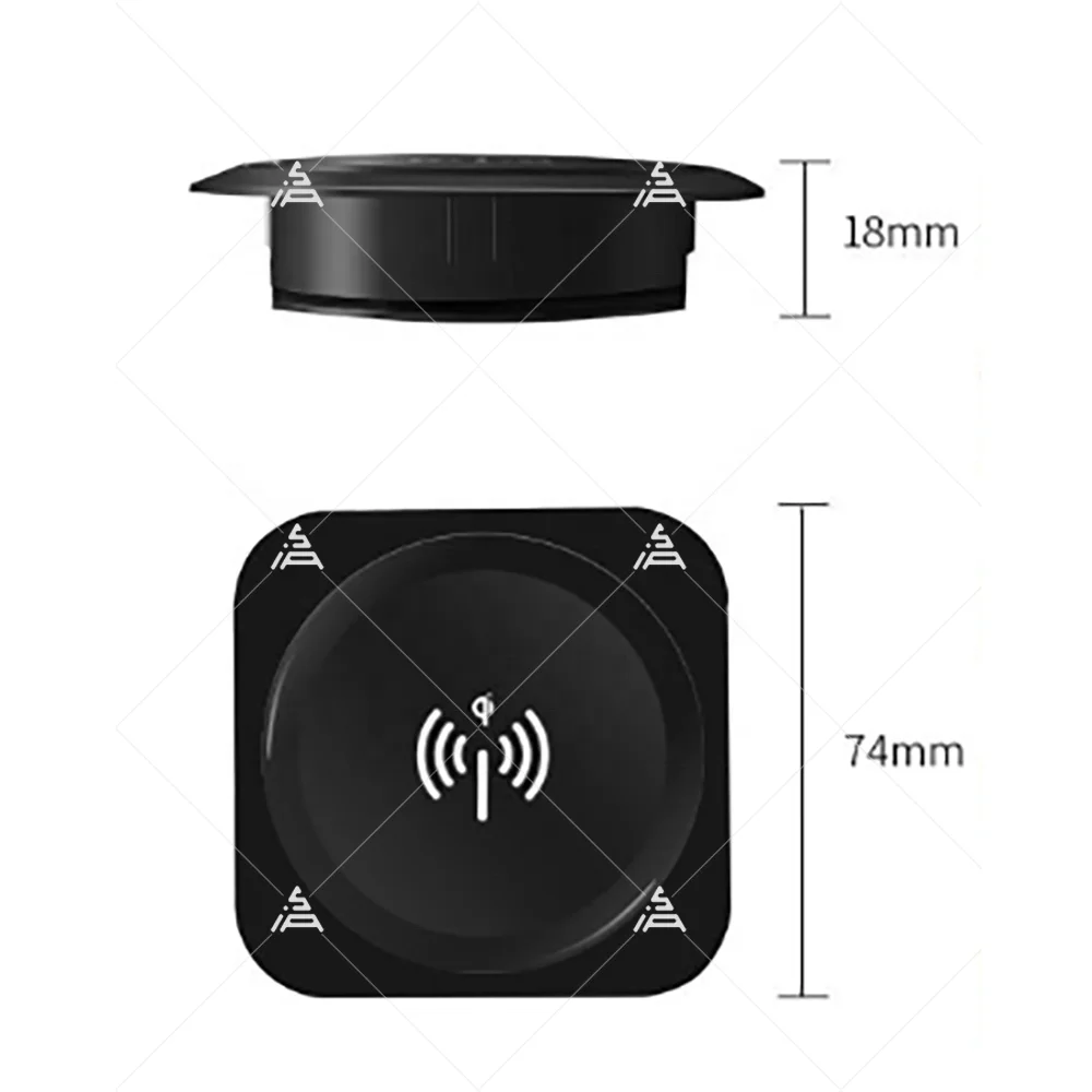 SiAECOSYS 5V USB Cable with 10W Wireless Charger Motorcycle Body Systems Phone Charger