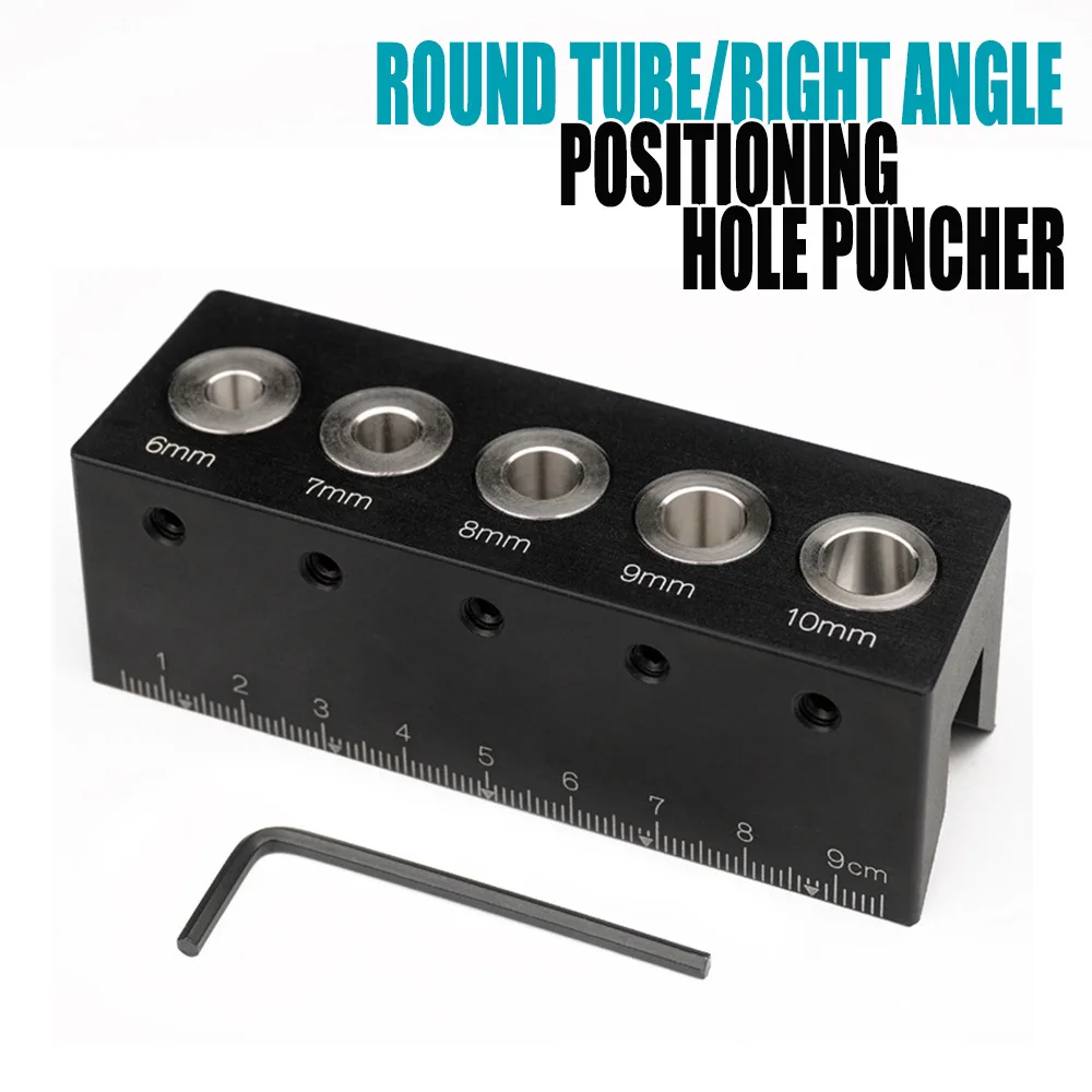 Straight Hole Puncher Locator 90 Degrees Puncher round Wood Tenon Positioning Auxiliary Drilling Tool