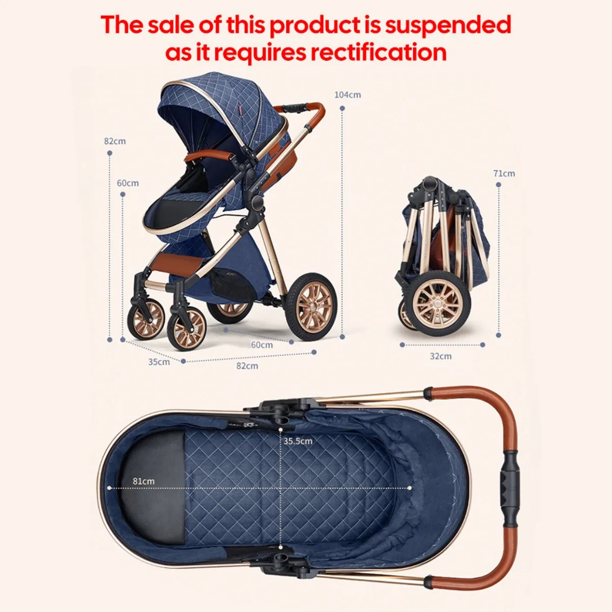 2-in-1-Kinderwagen für Neugeborene, tragbares Outdoor-Campingfahrzeug, geeignet für Kinderwagen im Alter von 0 bis 3 Jahren