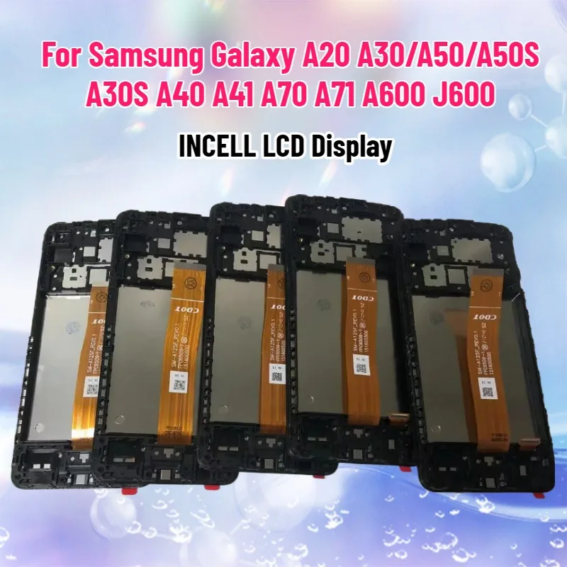 

OLED LCD Display for Samsung Galaxy A20 A30/A50/A50S A30S A315 A32 4G/A325 A22 4G/A225 A51/A515 Touch Screen Display with Frame