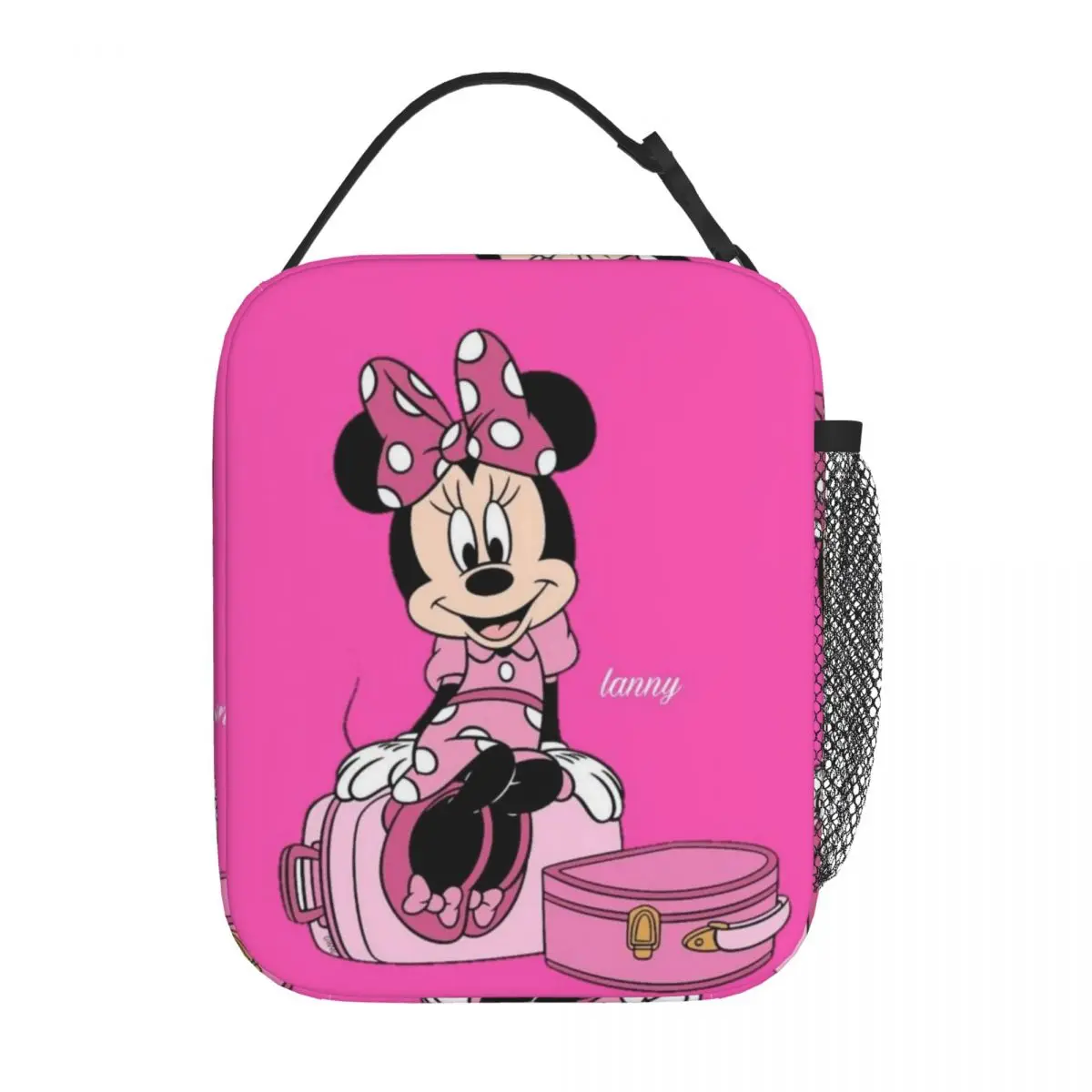 Disney-Sac à lunch isotherme personnalisé pour enfants, Minnie Mouse, pique-nique en plein air, nourriture, dessin animé, portable, glacière