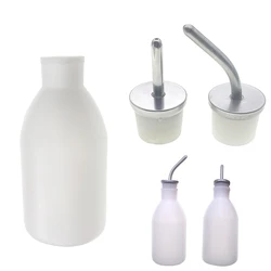 5PCS 500ml Rabbit Rat Mouse Feeding Watering Bottle PP With SS Silicone Plug Straight Or Curved Nozzle Laboratory Tools