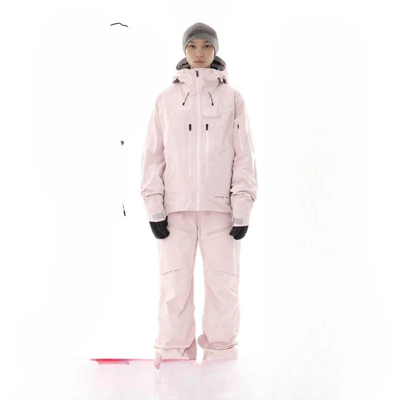 Ski suit men's and women's ski pants professional veneer waterproof and windproof suit