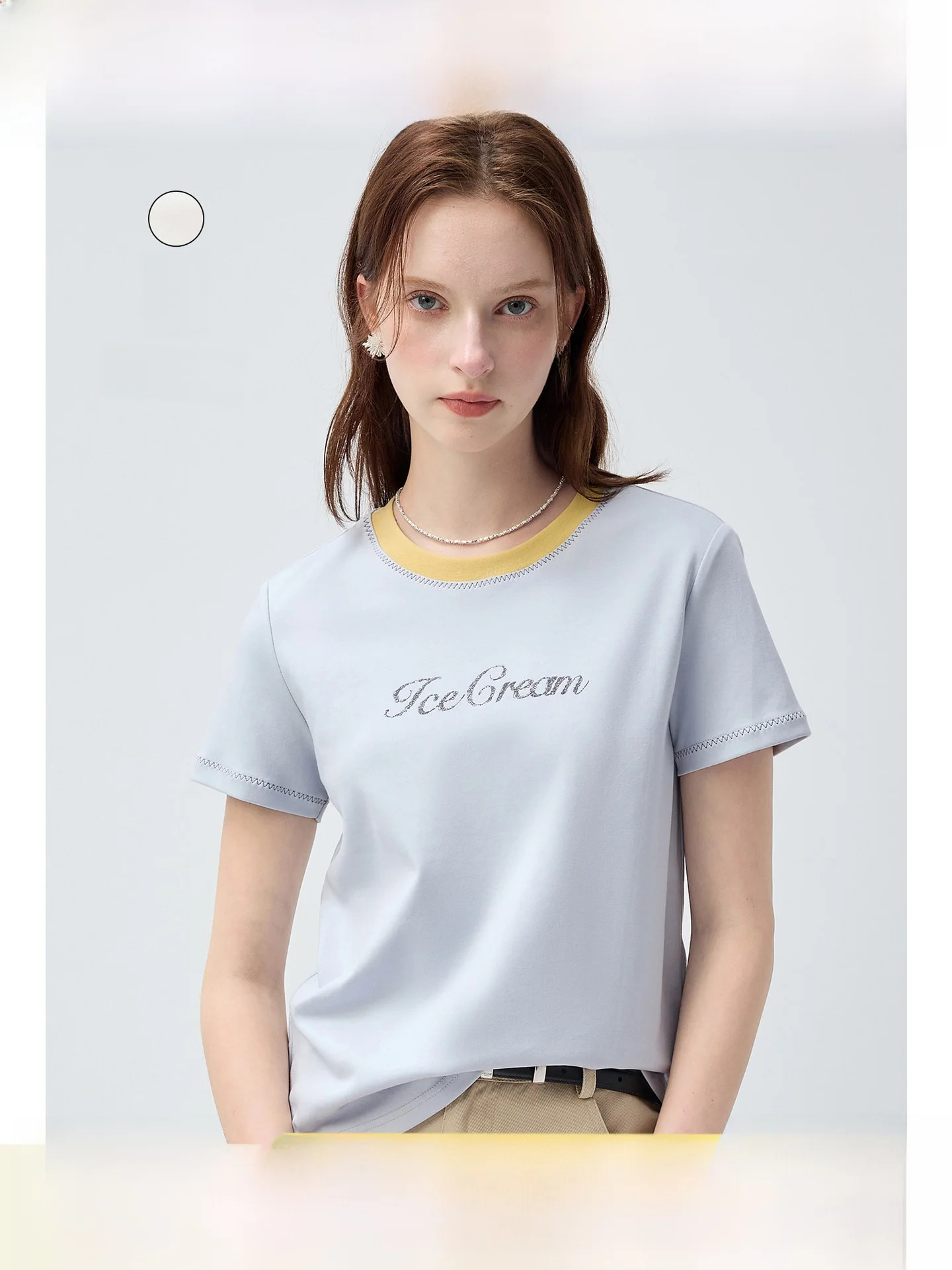 

Reggae plus Size Women's Short Sleeve T-Shirt Shoulder Width Standard Commute Style Korean Version Slim Fit Summer Top