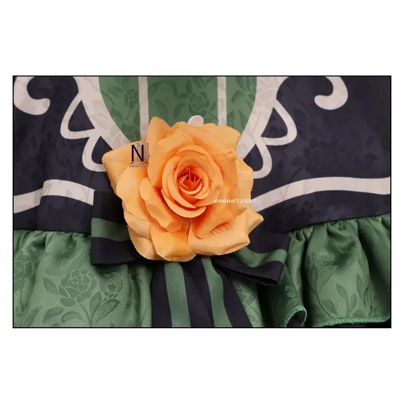 

Game Magical Girl Witch Trials Cosplay Costume Anime Hanna Toono Role Playing Lolita Green Dress Outfit for Women Comir;5'b\7,k/