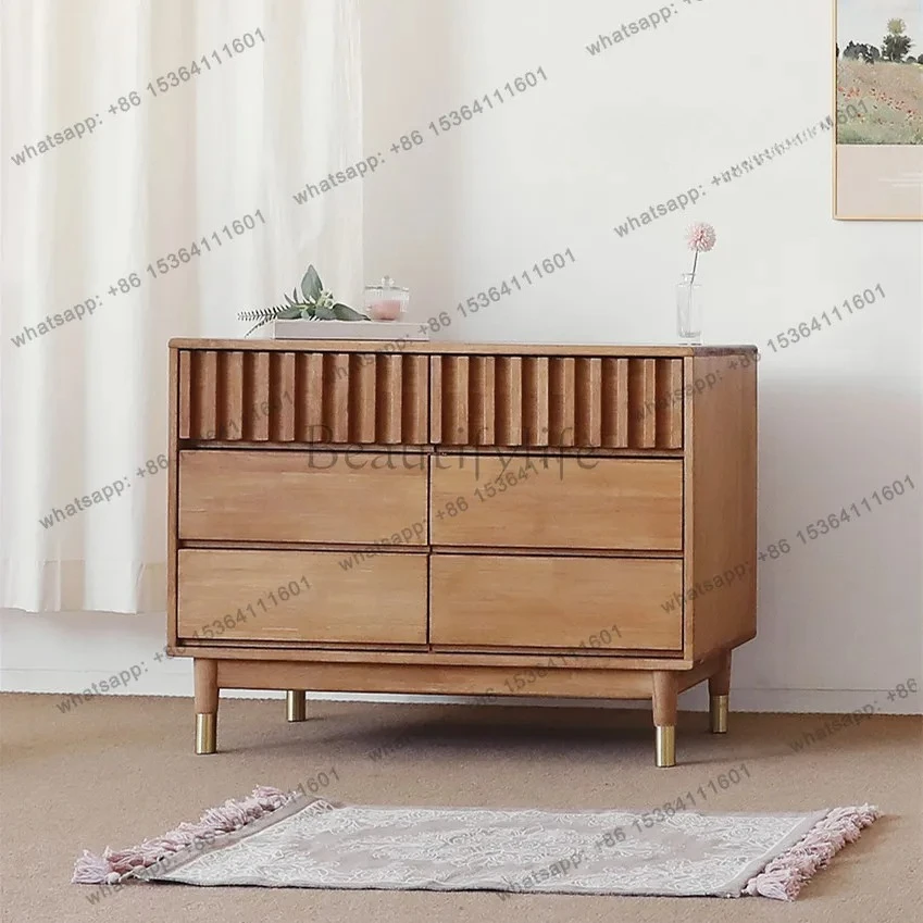 Solid wood modern simple Nordic light luxury living room bedroom locker small apartment designer style fashion