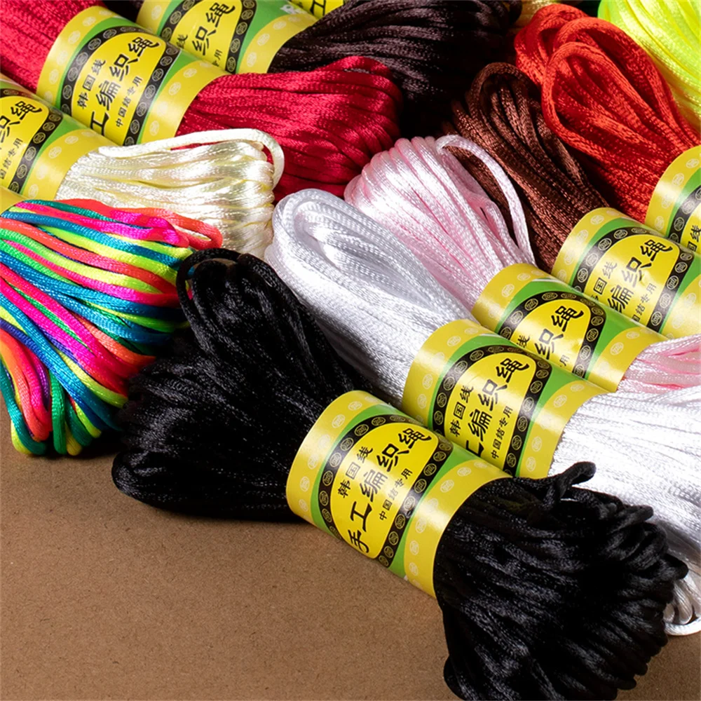 20Meters 2mm Nylon Thread Cord Macrame Cords Braided String Rope Line For Jewelry DIY Making Bracelet Necklace Handmade Craft