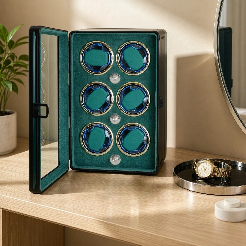 Large Automatic Watch Winder Box Luxury Mechanical Watch Jewelry Storage Display Organizer Holder for Men 시계 와인더