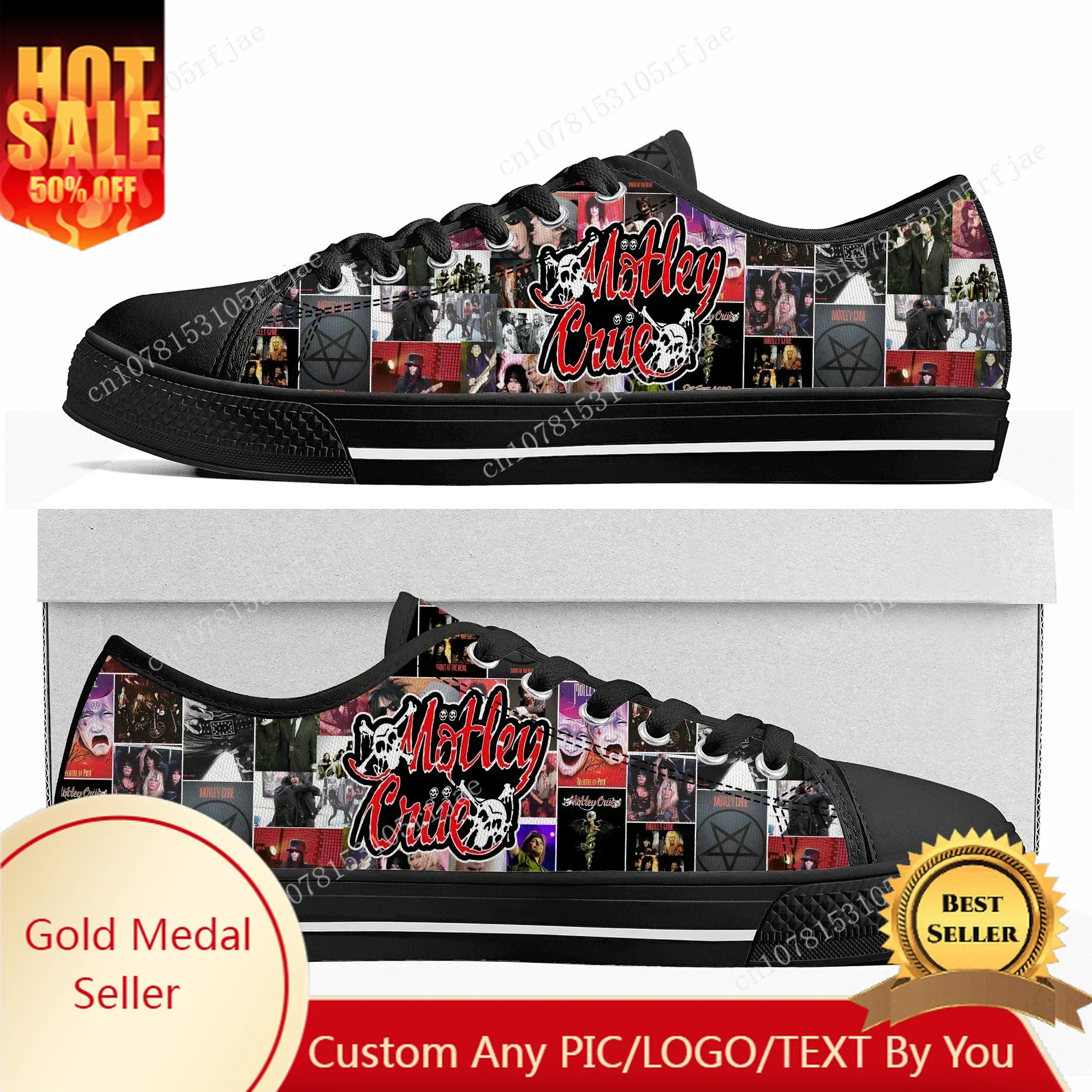 

Band 80S Metal Vintage Custom C-Crue Low Top Sneakers Womens Mens M-Motley High Quality Shoes Casual Tailor Made Canvas Sneaker