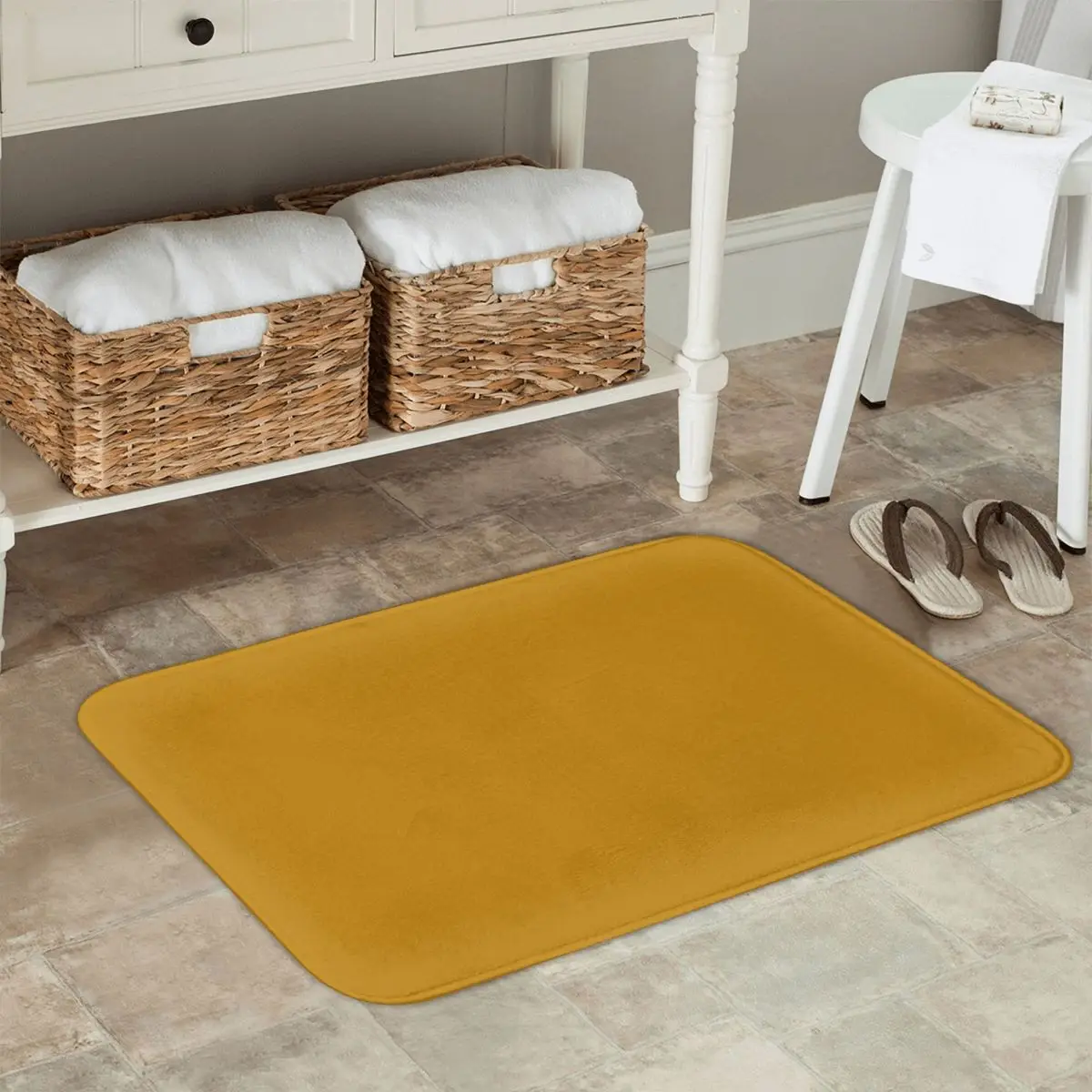 Golden Yellow Auric Gold Anti-slip Doormat Floor Mat Sand Scraping Carpet Rug for Kitchen Entrance Home Balcony Footpad Mats