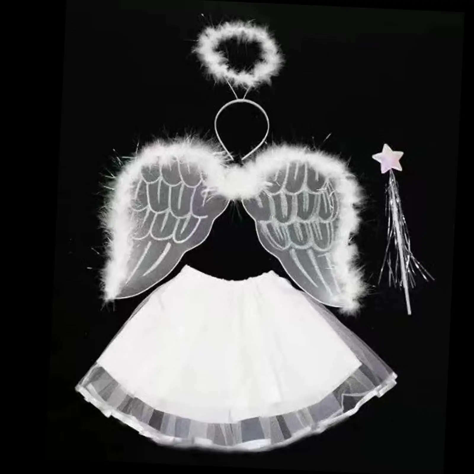 Anjo Cosplay Traje para Meninas, Trajes de Halloween para Crianças, Festival Role Play, Performance de Aniversário, Carnaval Bonito