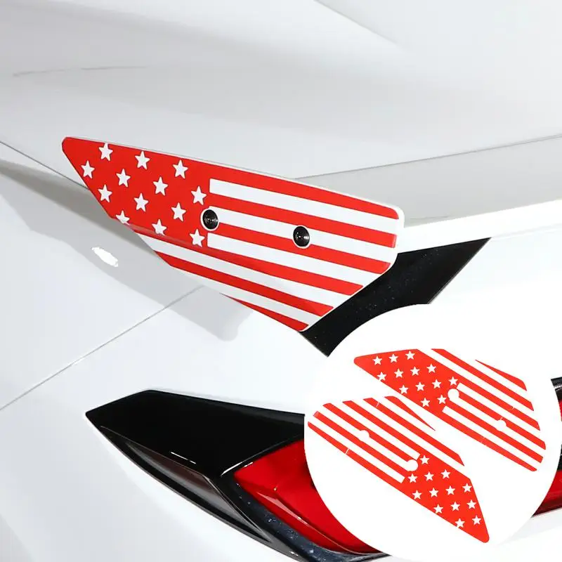 

For Chevrolet Corvette C8 Stingray Z51 2020-2023 Car Tail Wing Side Panel Sticker Decorative Accessories PVC