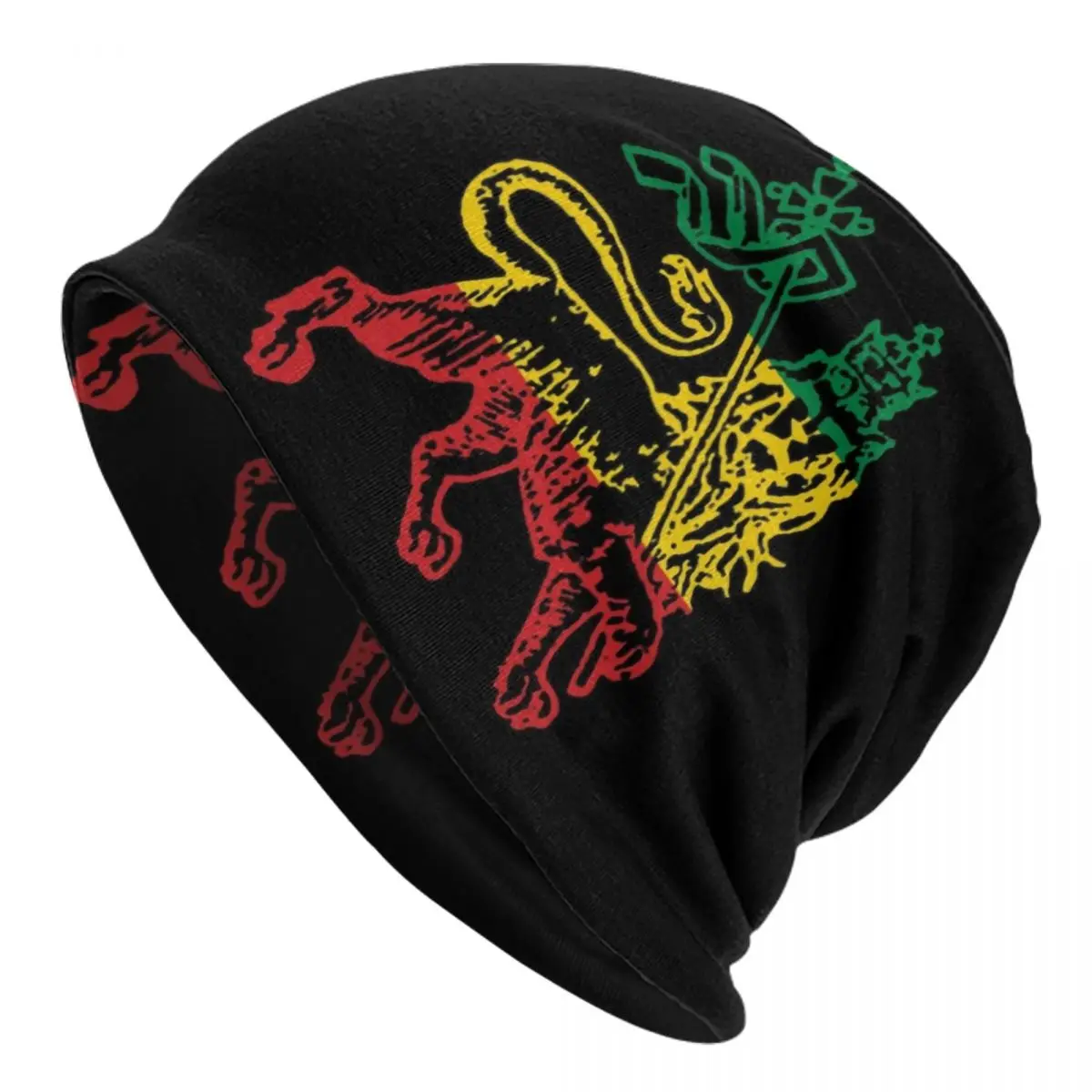 Lion Of Judah Flag Ethiopia King Skullies Beanies Caps Fashion Winter Warm Knitting Hats Adult Unisex Rasta Jamaican Bonnet Hats