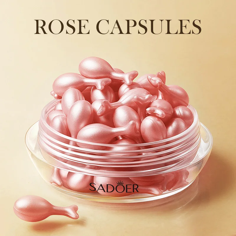 Rose Capsules Essence Lotion Tightening Tender Skin Moisturizing Nourishing Snail Extract Brightening Serum Cream Face Care