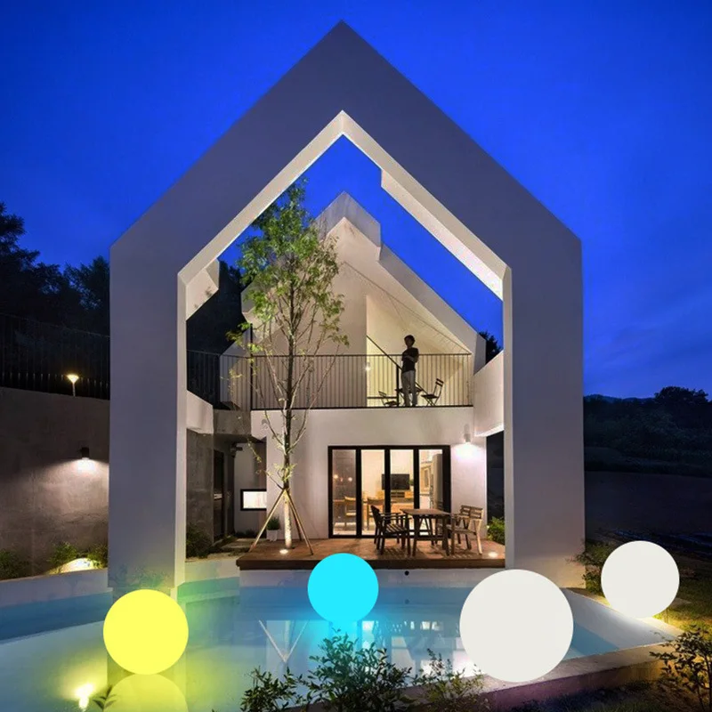 

LED RGB Garden Ball Light Remote Control Outdoor Floor Street Lawn Lamp Swimming Pool Wedding Party Holiday Home Decoration Lamp