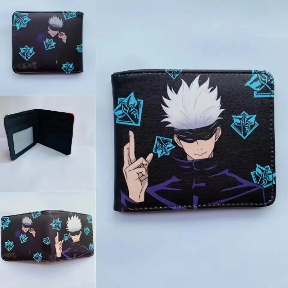 Anime Jujutsu Kaisen Itadori Yuji Gojo Satoru Megumi Wallet Cartoon Fashion PU Leather Purse Short Wallets Gift