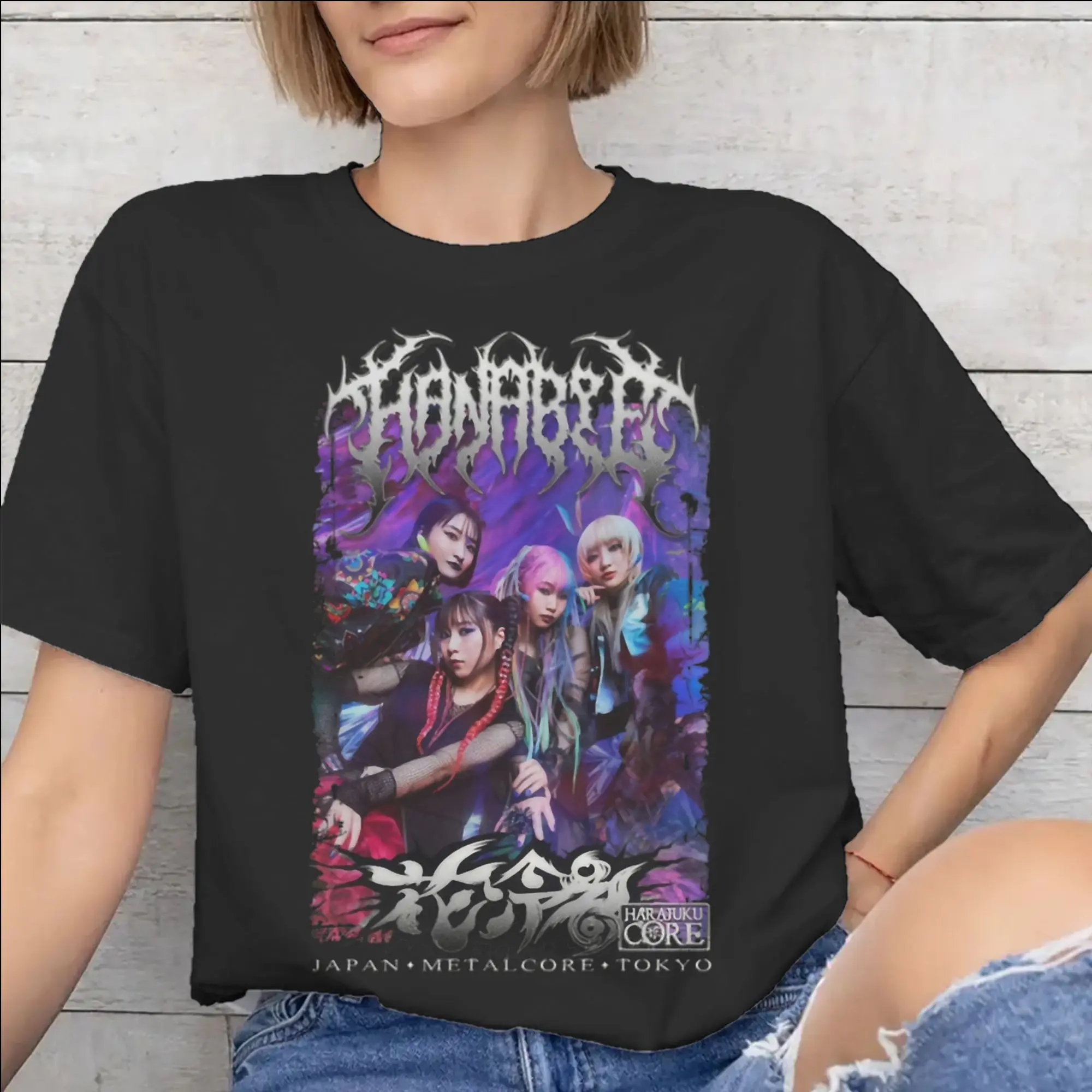 Hanabie Band  Graphic Printing T Shirts Men Women  Cotton  Tee Shirt Clothes