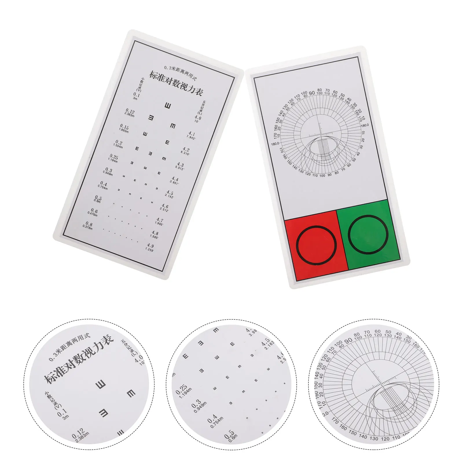 2pcs PVC Charts for Adults Eye Testing Chart Exams Optometry Tester Kids Adults Visual Testing Chart