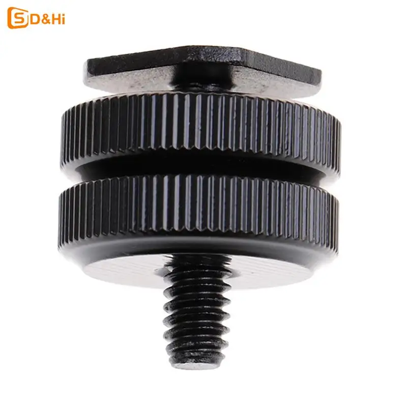 1/4 Hot Shoe Mount Phone Holder Dual Nut Cold Shoe Adapter Bracket For Hero Accessories For Canon Nikon DSLR Camera