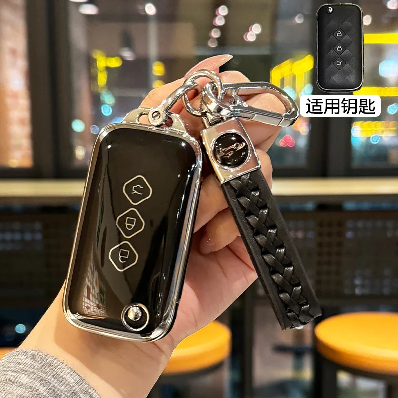 TPU for Chevrolet Aveo Trax Groove Captiva 2024 Wuling Hongguang S Baojun 510 730 360 560 RS-5 530 630 Flip Remote Car Key Case