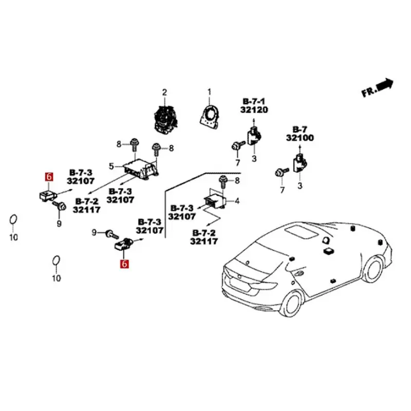 77970-T5A-N01 For 15-20 Fit 15-20 City 15-17 Spirior 15-16 Acura TLX 16-19 GREIZ 17-19 Gienia Collision Sensor