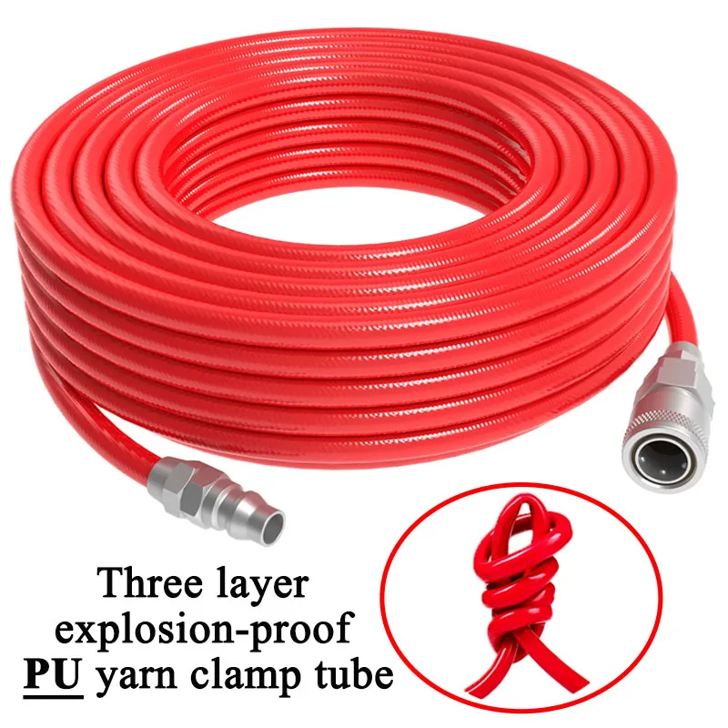 Explosion-proof PU Yarn Clamped Hose 6mm 8 10 12mm  High Pressure Resistant Three-layer Thickened Tube Air Compressor Air Drum